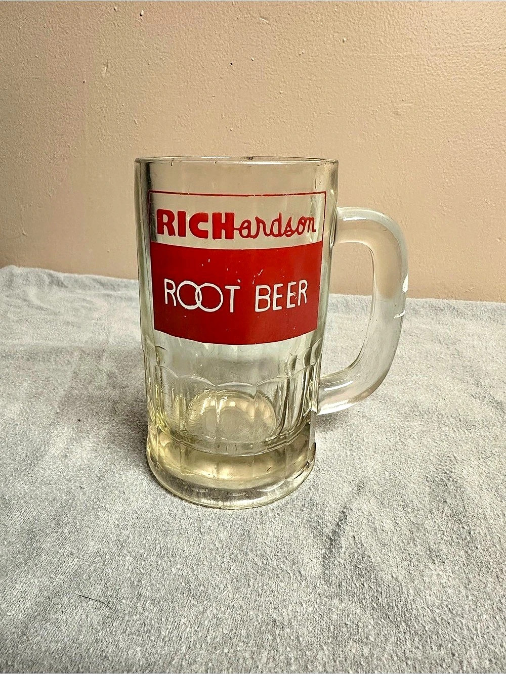 Richardson Vintage Richardson Root Beer Advertising Glass Mug Vintage Root Beer
